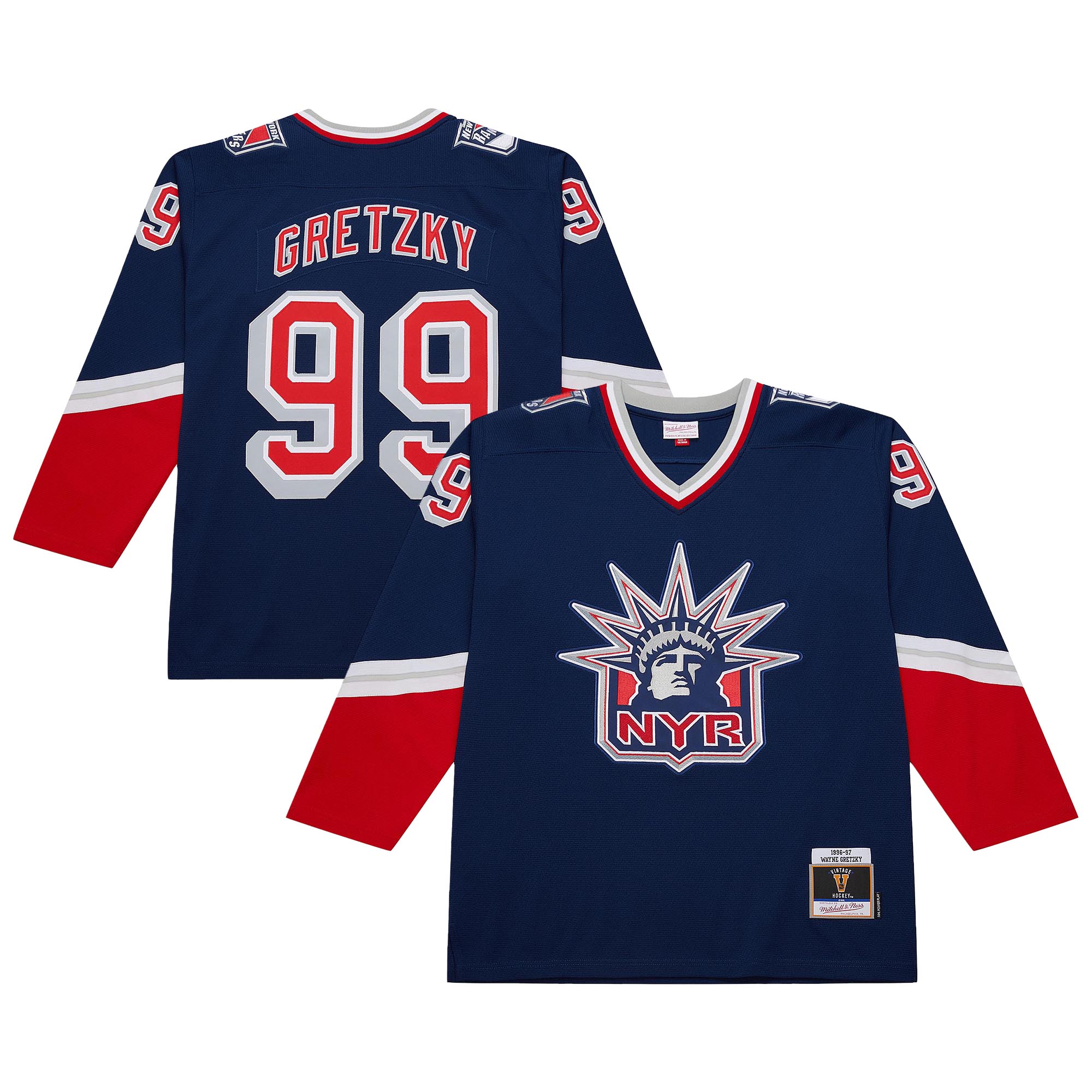 [LK] Wayne Gretzky New York Rangers Youth 1996/97 Power Play Player Jersey