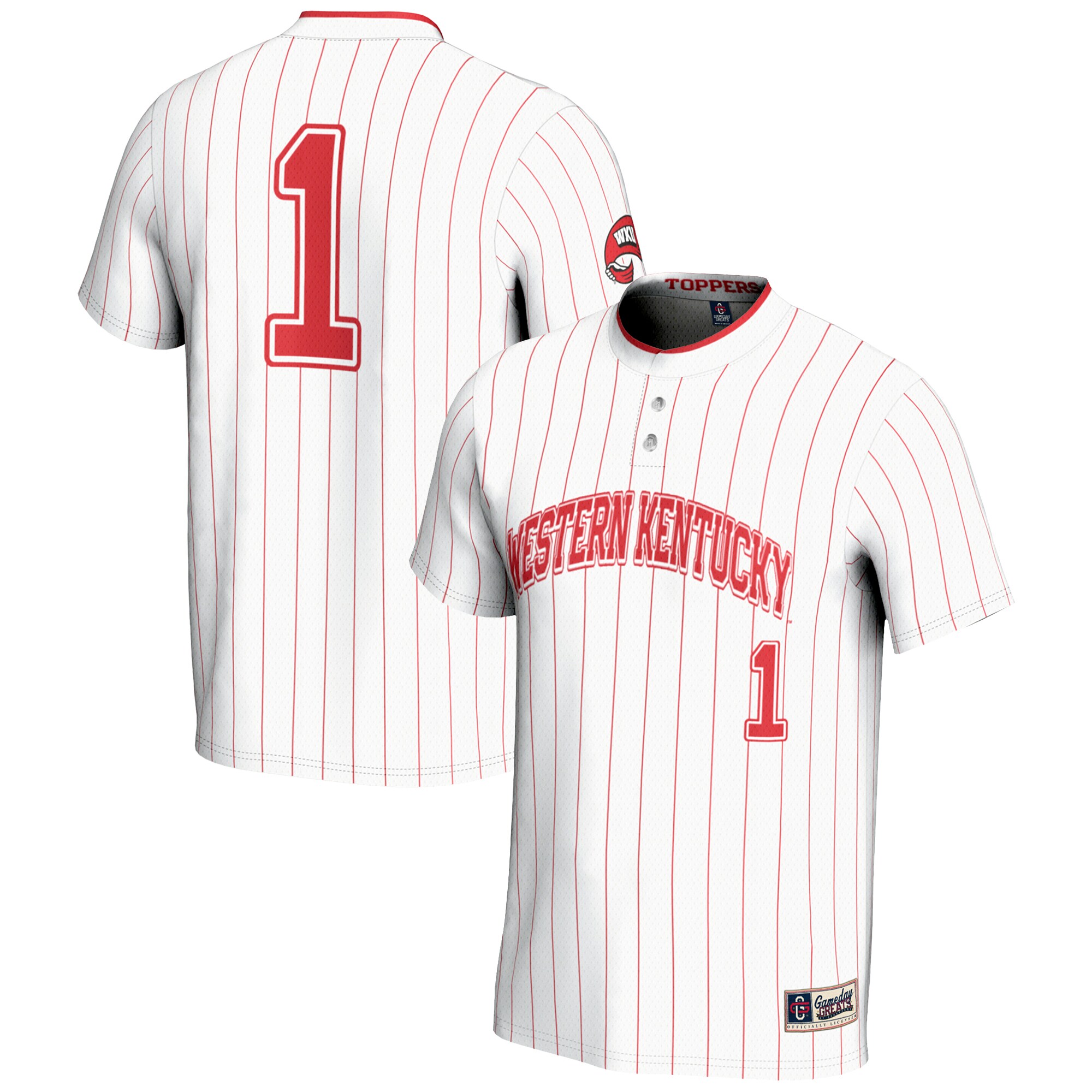 [DDG] Western Kentucky Hilltoppers GameDay Greats Unisex Lightweight Softball Jersey - White