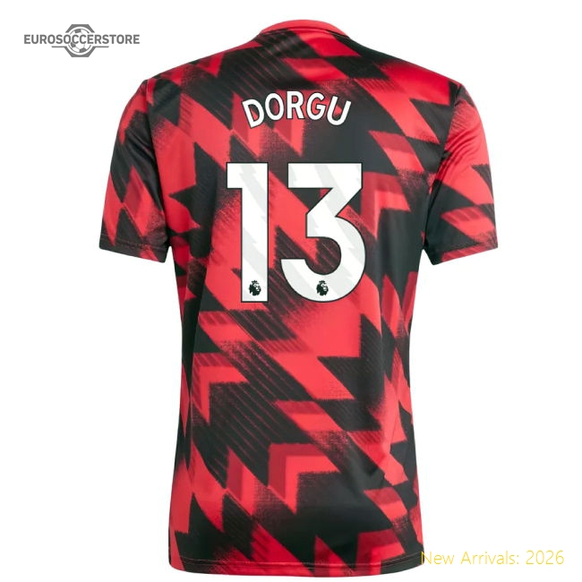 2025-2026 Man Utd Pre-match Shirt (red) (dorgu 13) - Collectors Item
