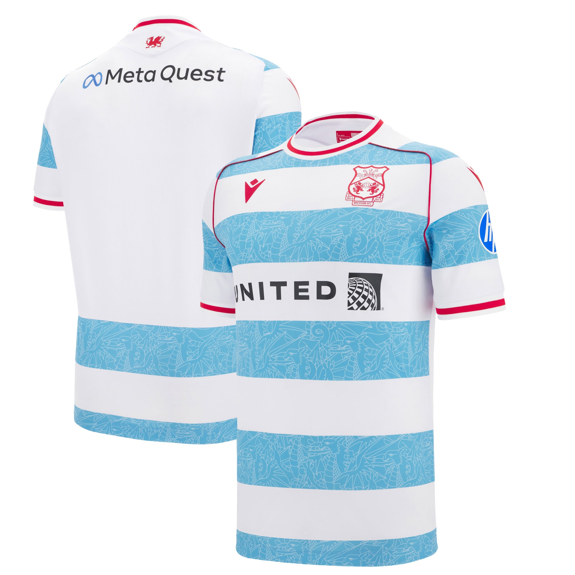 [JED] Youth Wrexham White 2025/26 Third Replica Jersey
