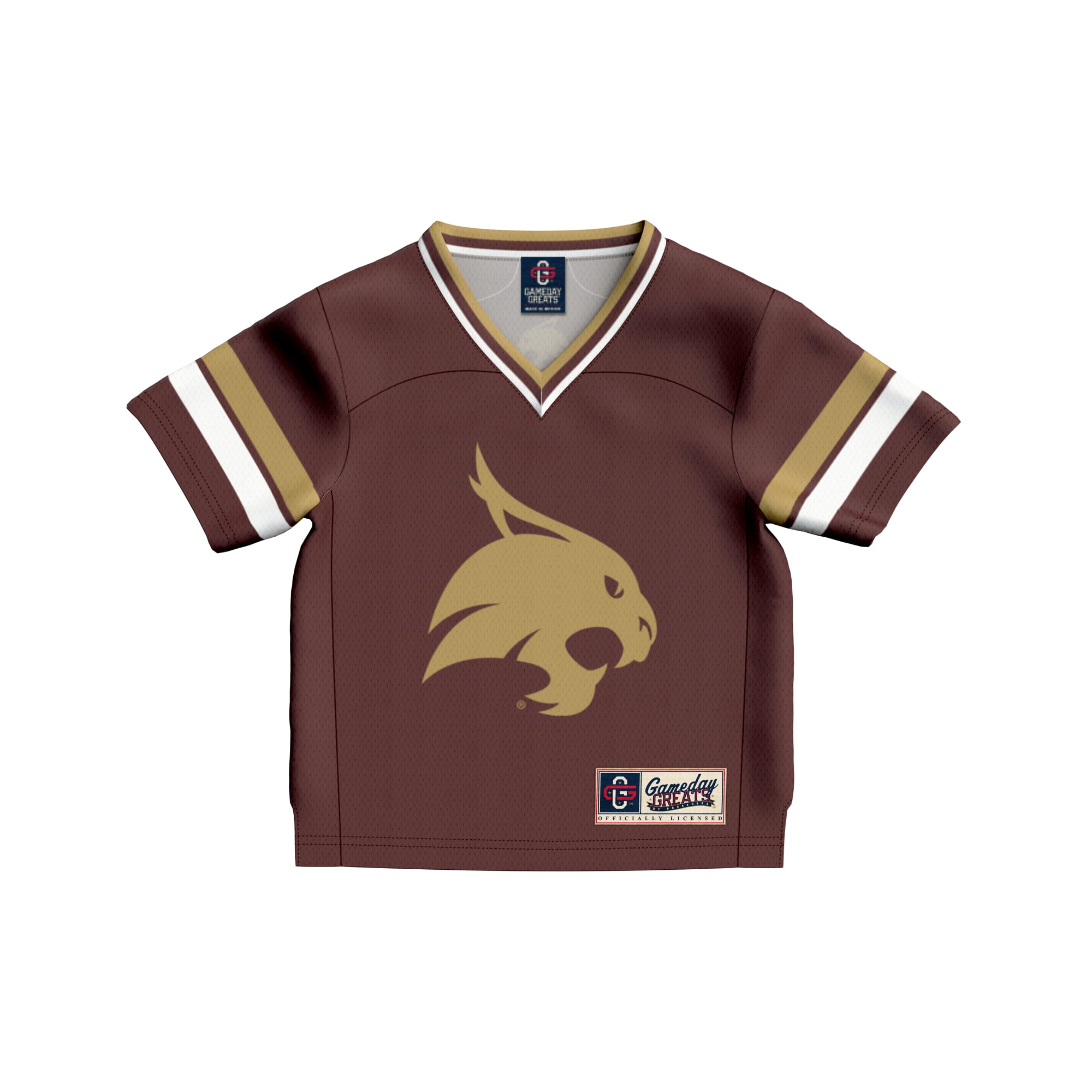Toddler #1 Maroon Texas State Bobcats Lightweight Collegiate Football Fashion Jersey