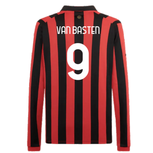 Proud Acm Th Authentic Shirt Ls Black Red Van Basten #9 Pro Series ...