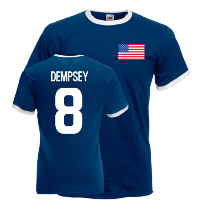 World-Class Clint Dempsey Usa Ringer Tee (Navy) Tournament-Edition