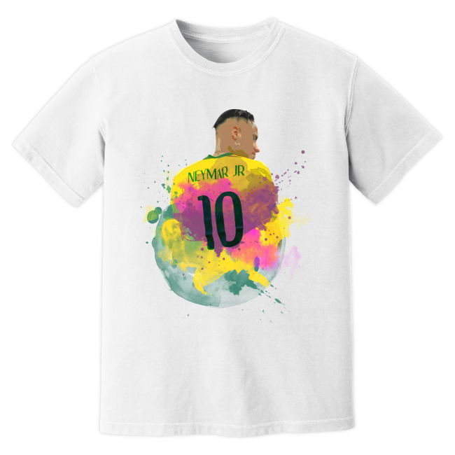 Kit Neymar Brazil Art T-Shirt (White) High Match Performance