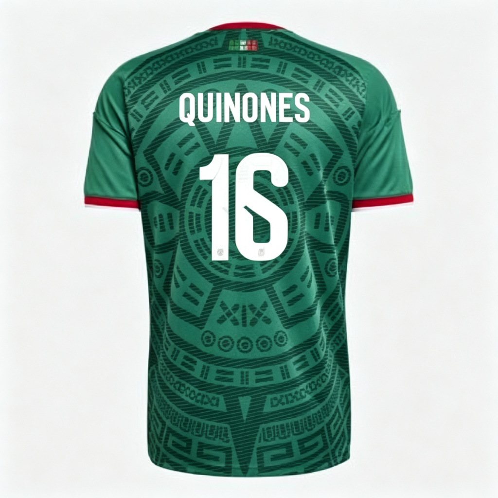 [HP] Mexico Julián Quiñones #16 2026 World Cup Official Home Jersey | UniFootball Store