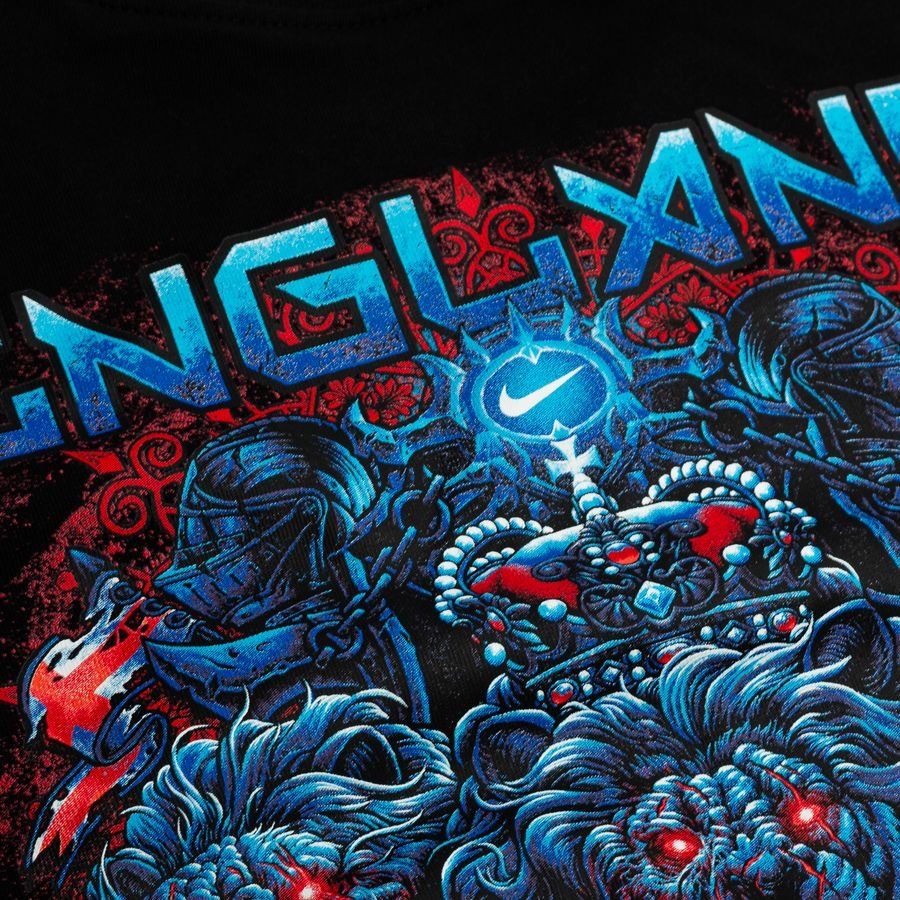 England T Shirt Premium L/s Jet Black Supporter Version