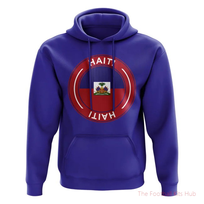 Men Haiti Football Badge Hoodie (Royal)