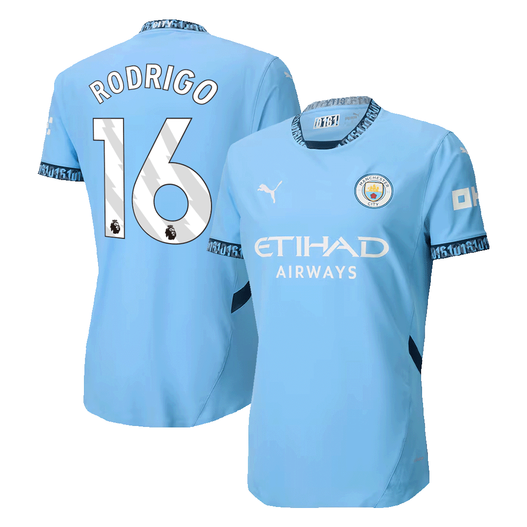Player Version RODRIGO #16 Manchester City Home Soccer Jersey 2024/25A