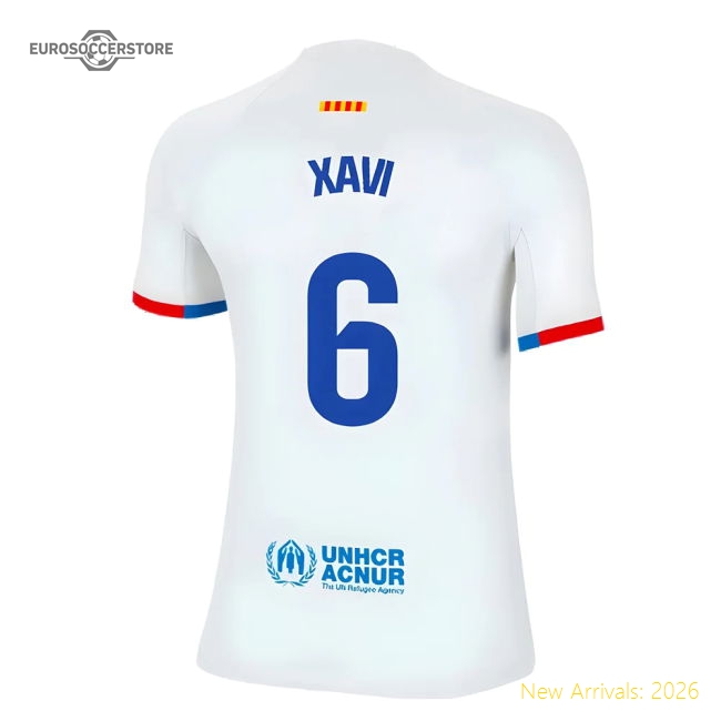 High-Quality 2023-2024 Barcelona Away Shirt (Kids) (Xavi 6)