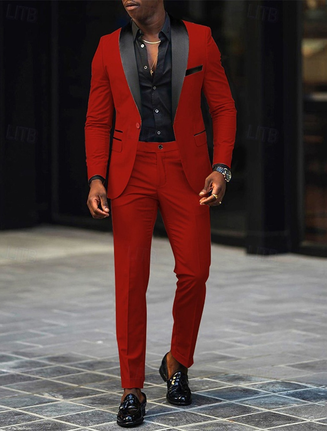 Men's Tuxedos Party Suits Beach Wedding Spring Wedding Pink Burgundy Spring & Summer Suit Shawl Lapel Fashion Casual Patchwork Slim Fit 3 Piece Single Breasted One-button