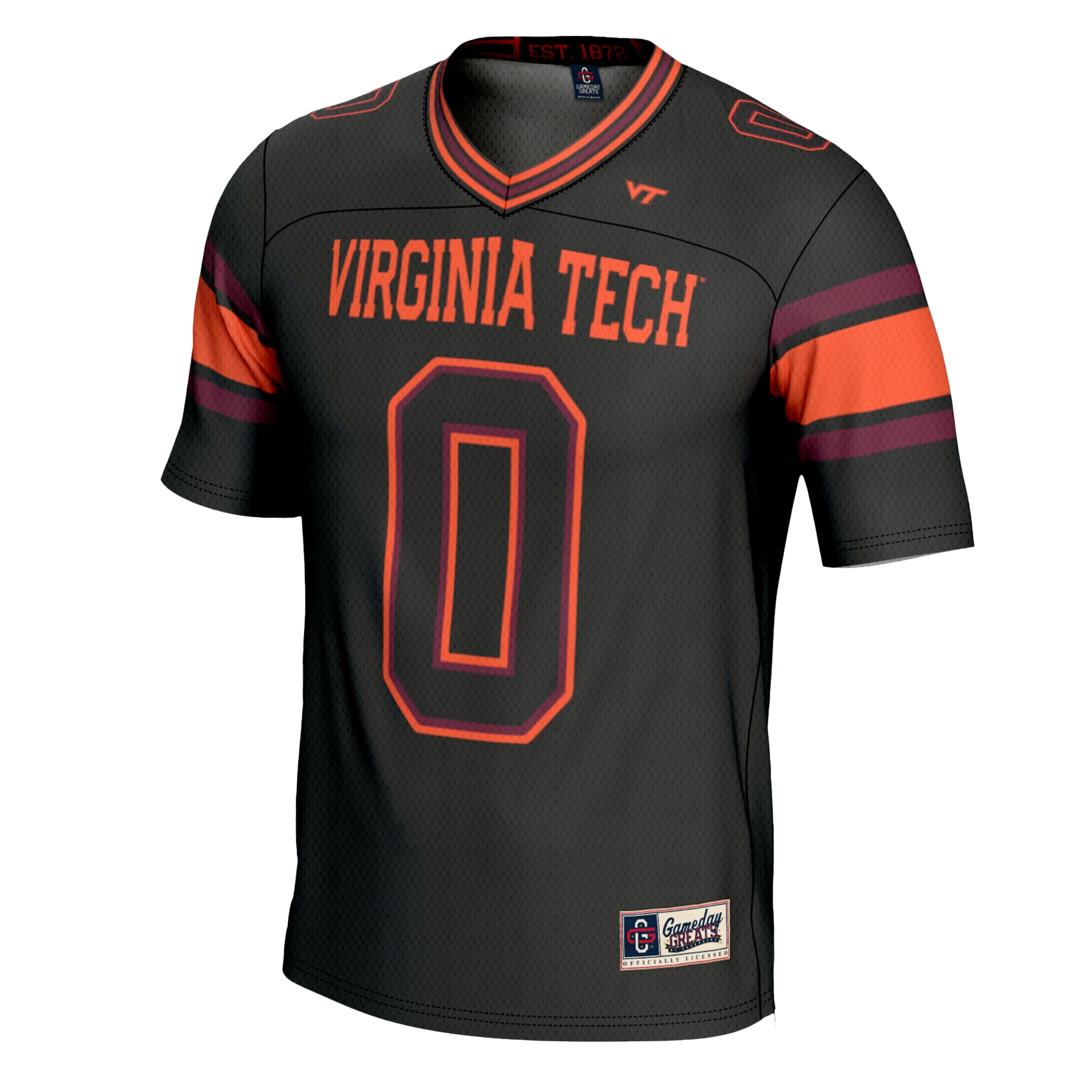 Youth #0 Black Virginia Tech Hokies Football Jersey