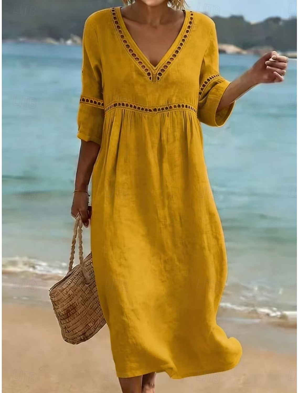 Women's Blouse Lace Solid Color Stylish Casual Short Sleeve Asymmetrical Regular Tops Casual Daily White Summer Spring
