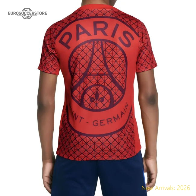 2025-2026 Psg Paris Academy Pro Away Pre Match Shirt (red) - Kids