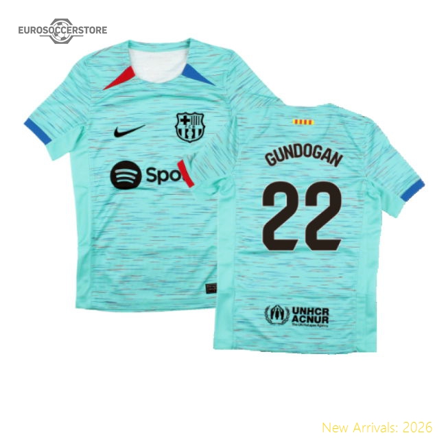 2023-2024 Barcelona Third Shirt (Kids) (Gundogan 22) Fan Edition