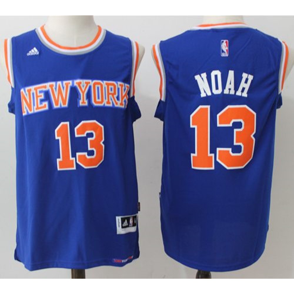 Game Day Durable Men's Knicks #13 Joakim Blue Basketball Jersey