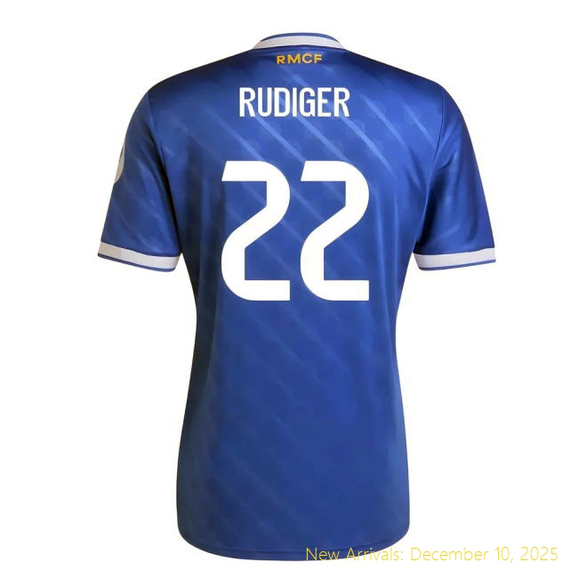 2025-2026 Real Madrid Third Shirt - Elite Soccer (Rudiger 22)