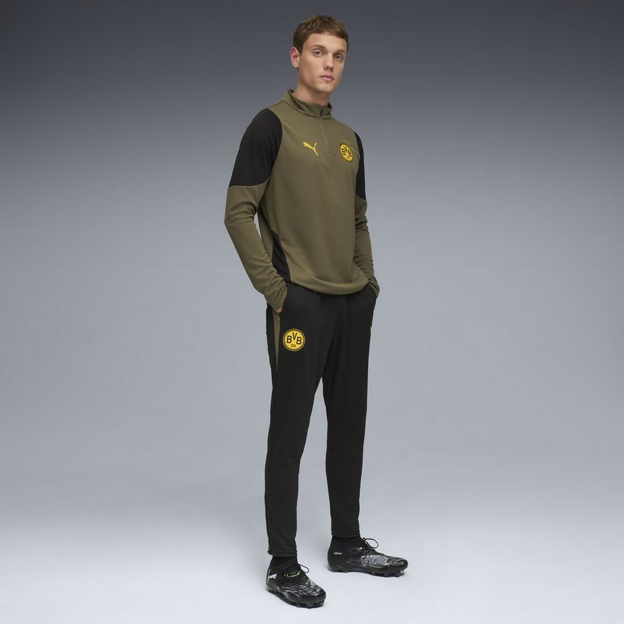 Dortmund Training Shirt 1/4 Zip Loden Green/puma Jet Black