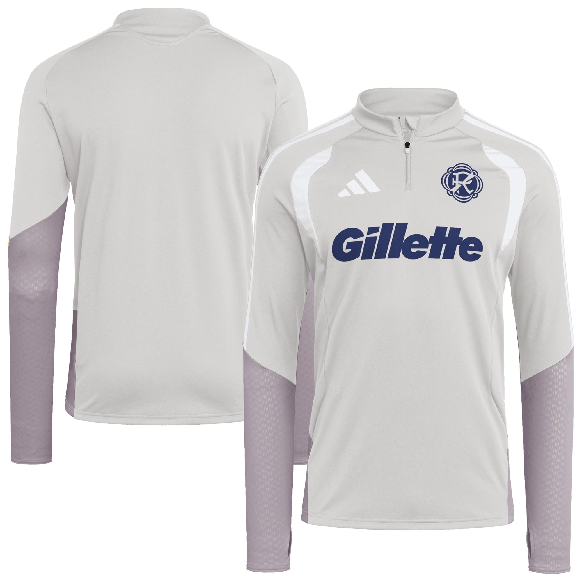 [SJH] New England Revolution 2026 Tiro Competition Quarter-Zip Training Jersey Top - Silver