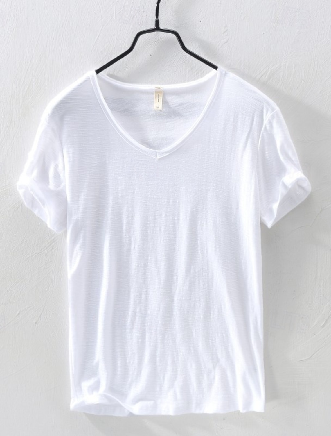 Men's Cotton T Shirt Tee Top Short Sleeve Sleeves V Neck Summer All