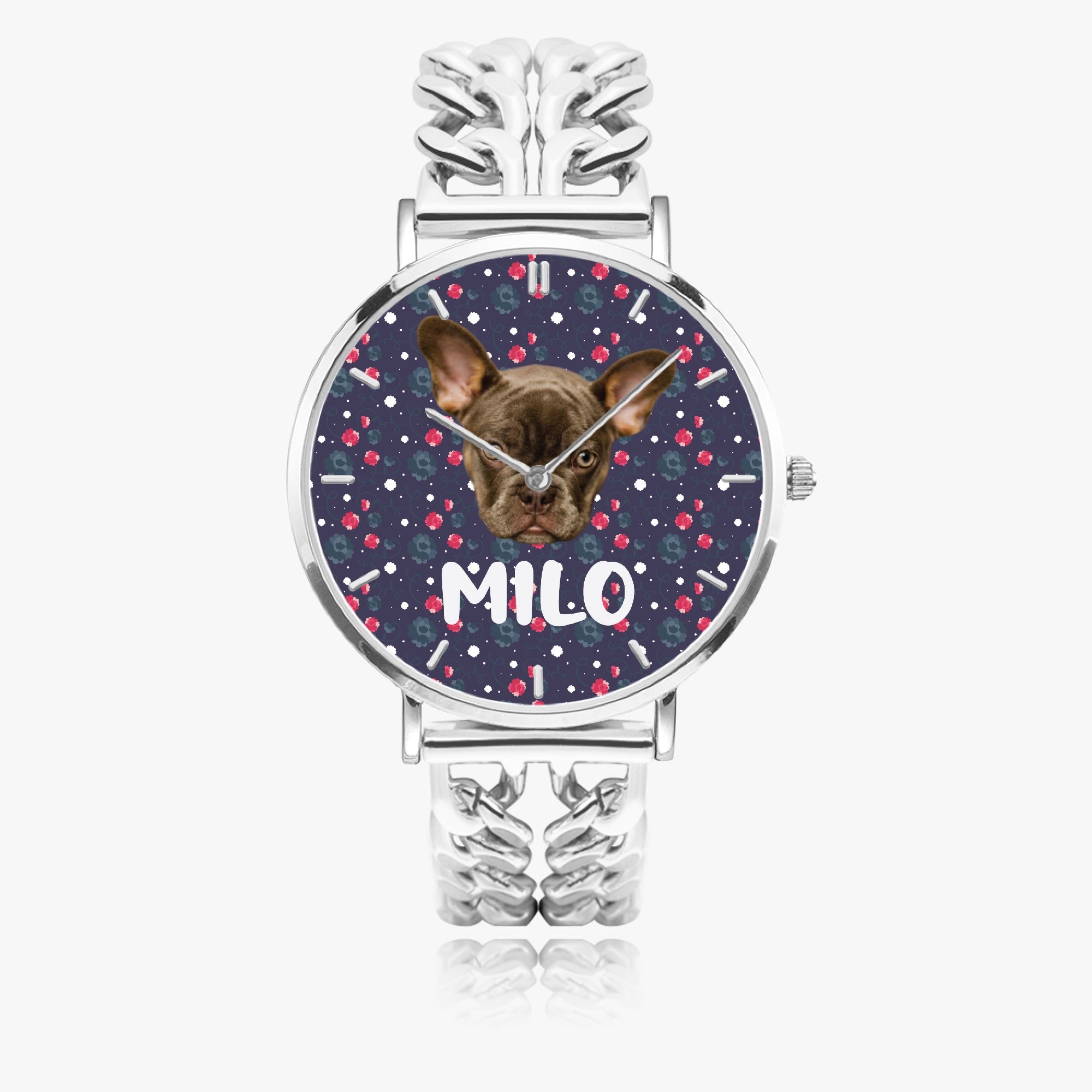 Personalized Chic Hollow Strap Watch For Frenchie Lovers Paw Protection