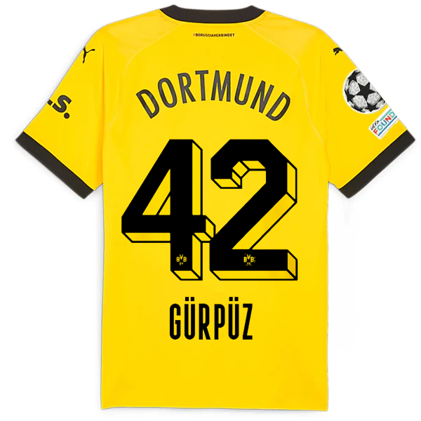 Borussia Dortmund Patches 2023-2024 UCL Home Jersey – Authentic Shirt