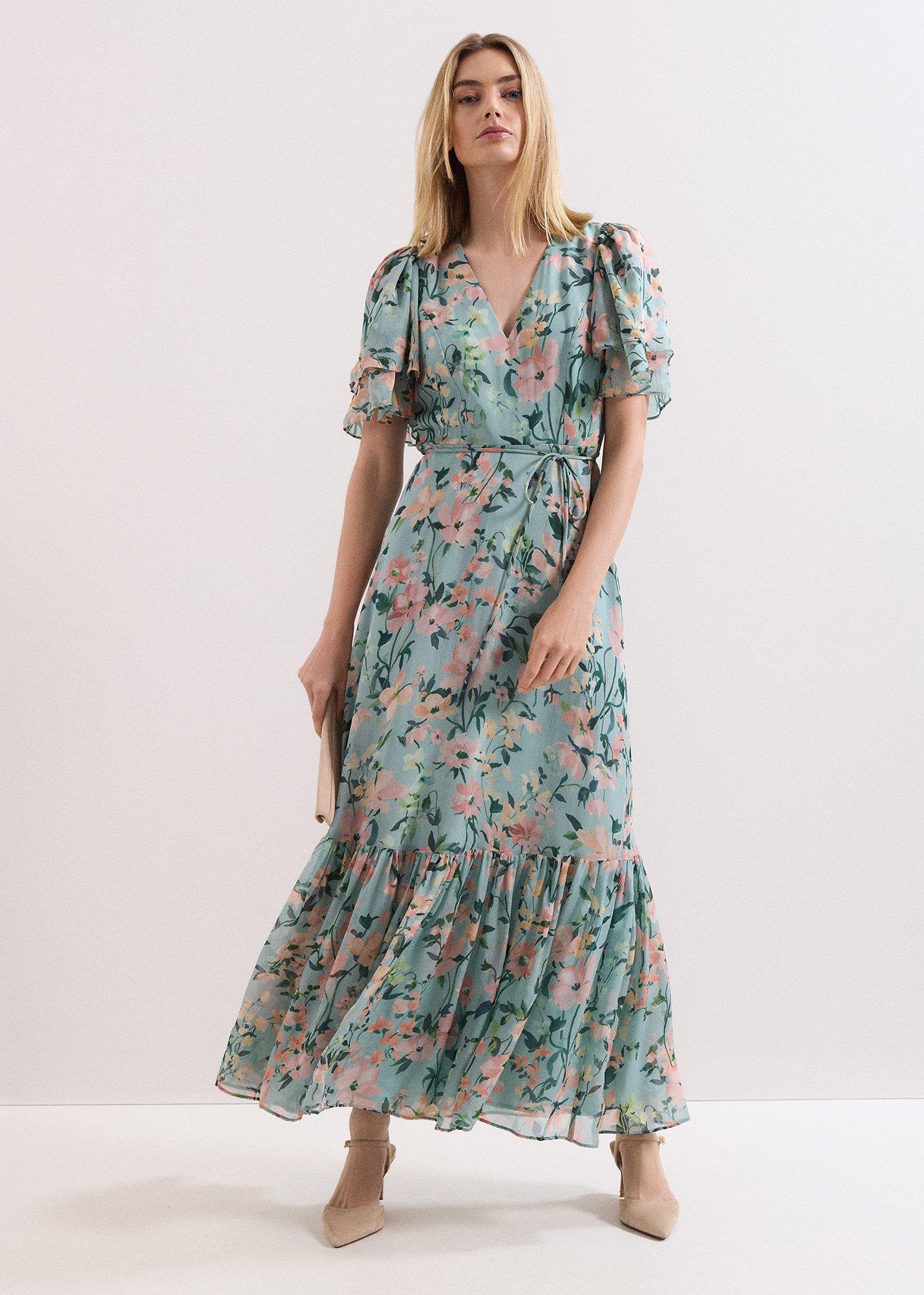 Petite Violet Floral Maxi Dress