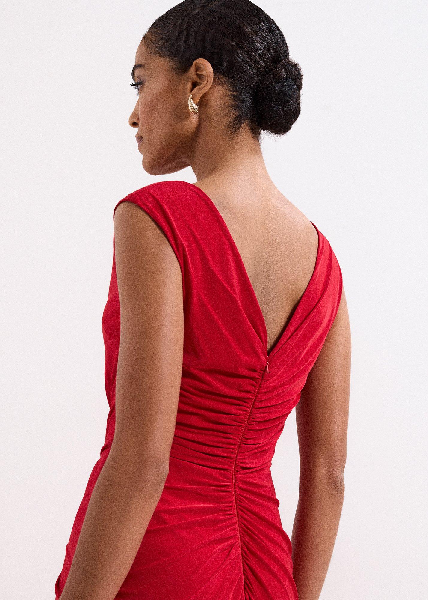 Petite Donna Red Maxi Dress