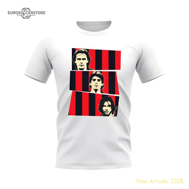 High-quality Inzaghi Kaka Pirlo Ac Milan Trio Fan T-shirt (white)