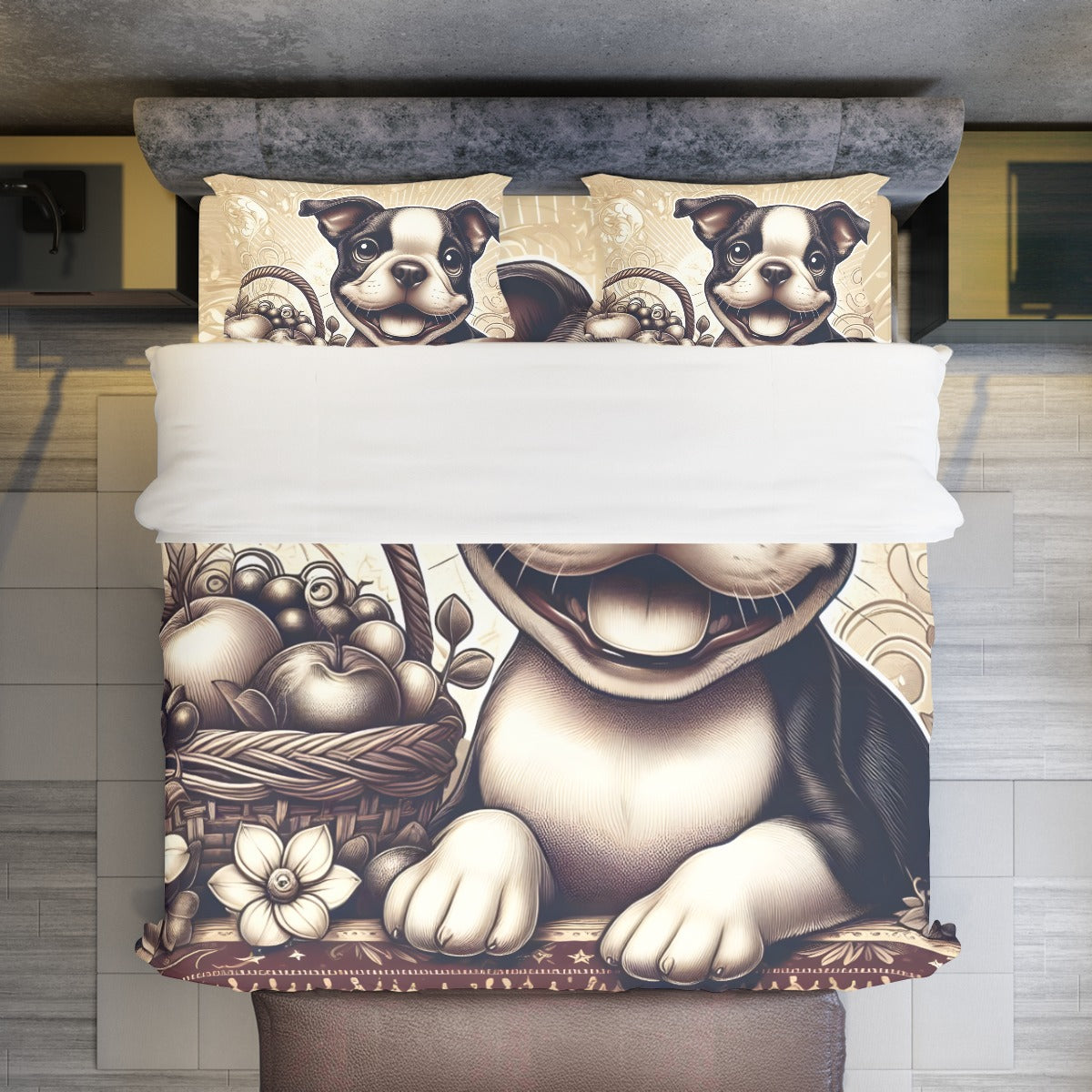 Premium Jack - Duvet Cover Set For Boston Terrier Lovers for Daily Life