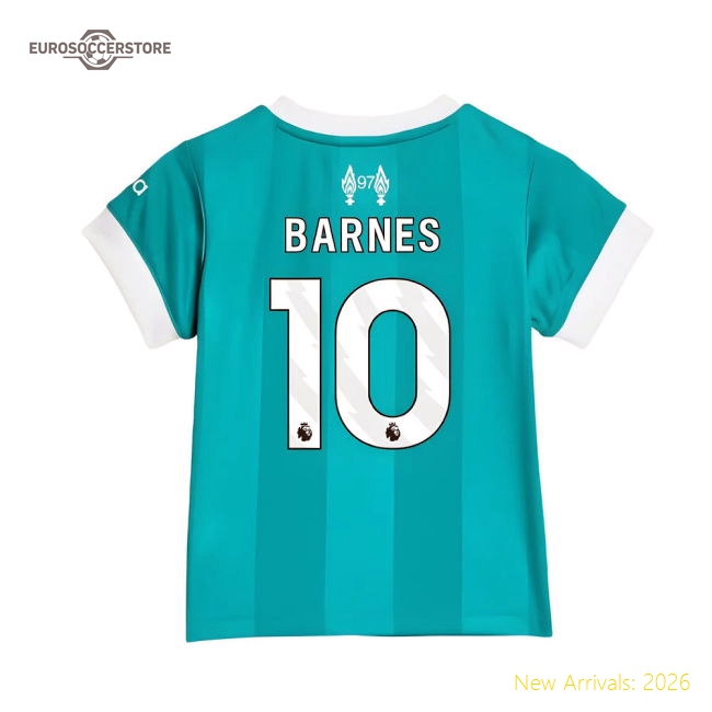 Non-toxic Liverpool Mini Jersey Barnes 2025-2026 Performance Fabric