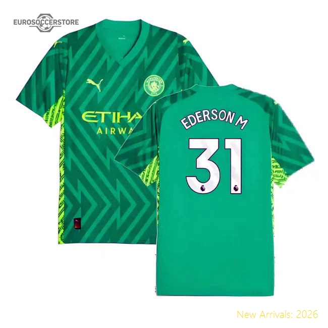 Pro-level English Premier League Ederson M Home Jersey Nike Dri-fit