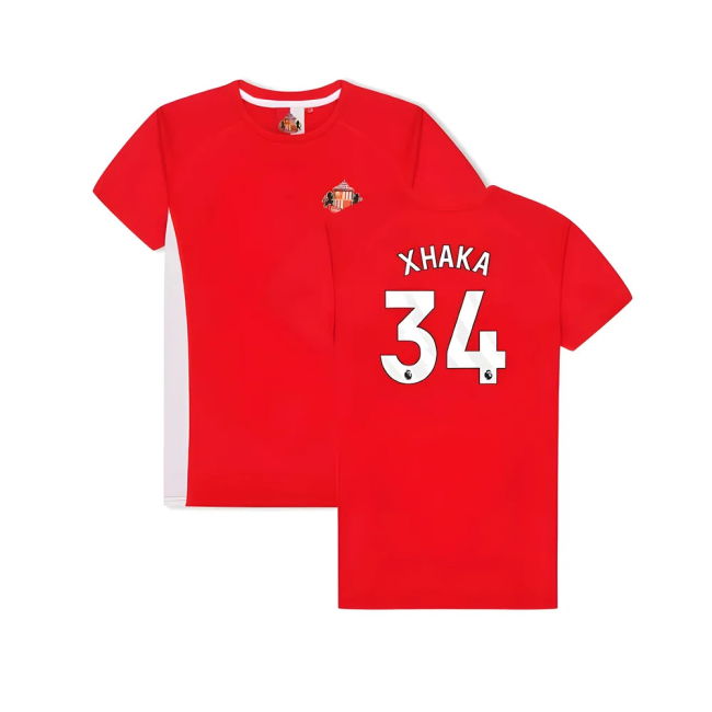 Sunderland 2025-25 Home Football Shirt with Xhaka Printing L S Kids