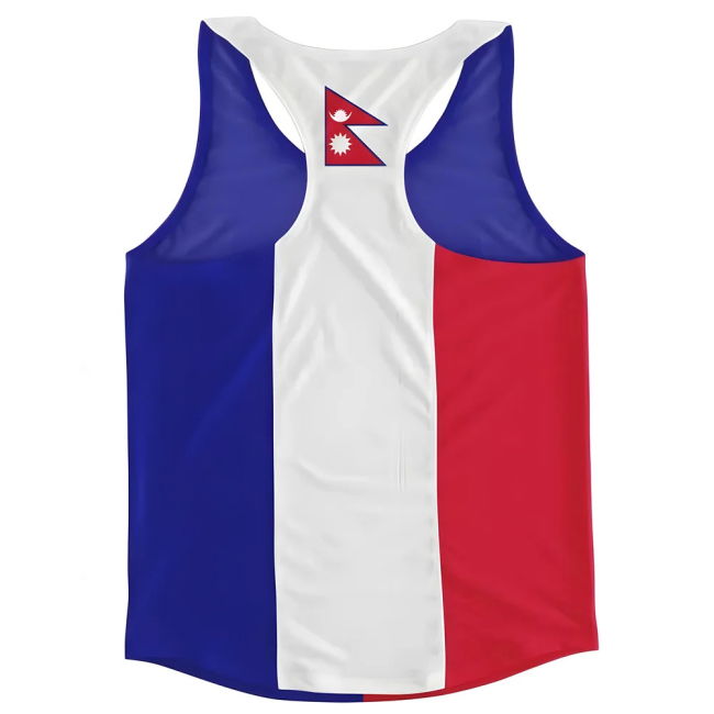 Exclusive-Design Nepal Flag Running Vest Pro-Grade Fan-Favorite