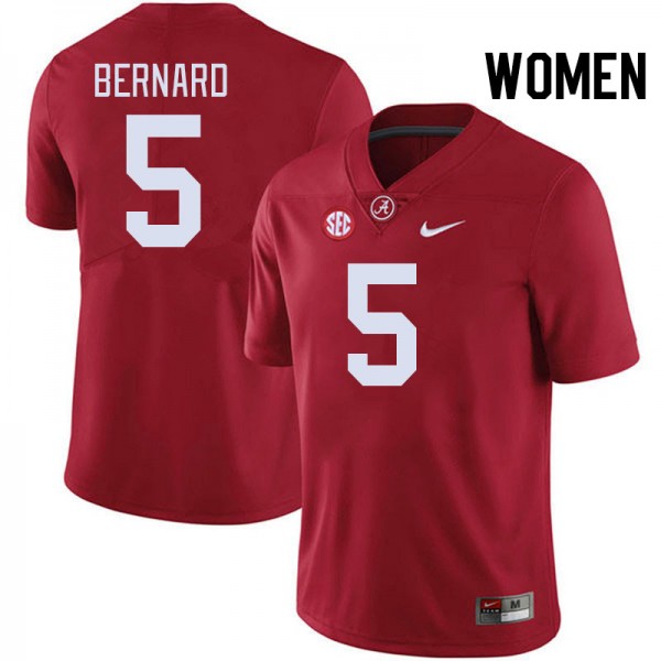 Women Alabama Crimson Tide #5 Germie Bernard Crimson Nike Stitch Jersey