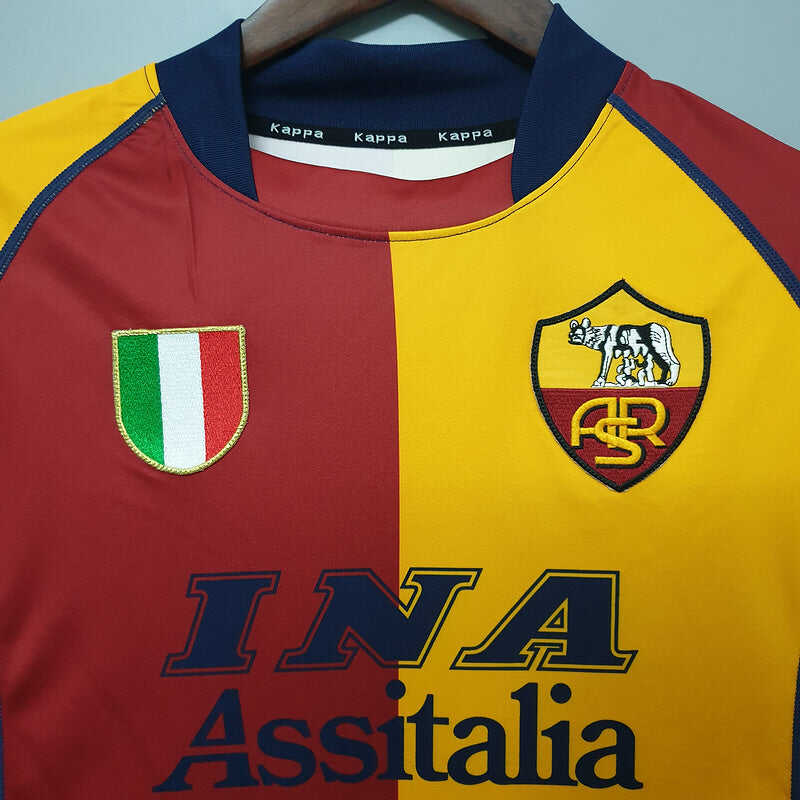 Cheap 2000-2001 AS Roma Home kit
