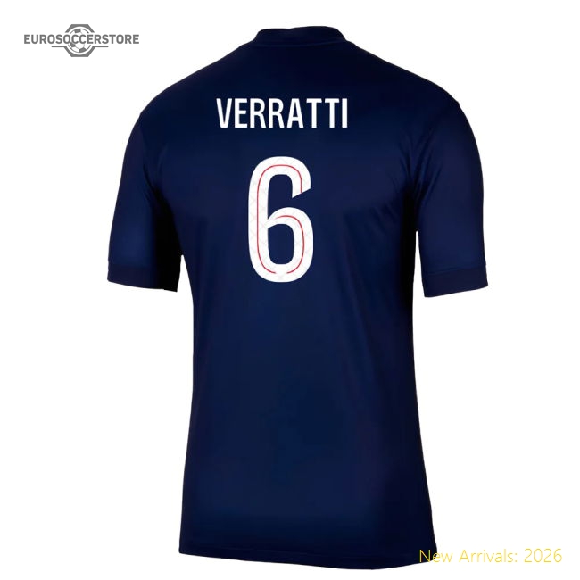 Popular 2025-2026 Psg Paris Saint Germain Home Shirt (Verratti 6)