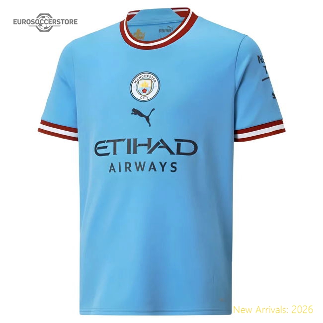 Performance 2022-2023 Man City First Premium Shirt Kids HAALAND 9