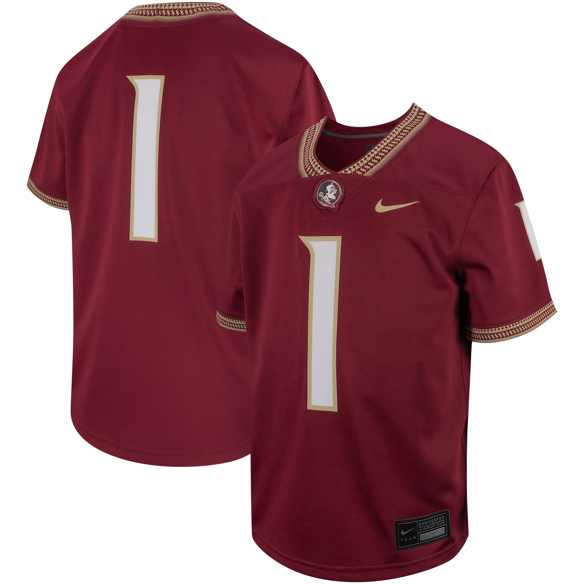 [NJP] Florida State Seminoles Toddler Untouchable Football Jersey - Garnet