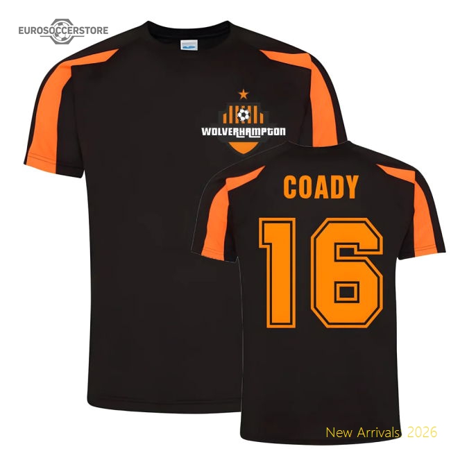 Conor Coady Wolves Sports Training Kit (black) - Match Day Jersey