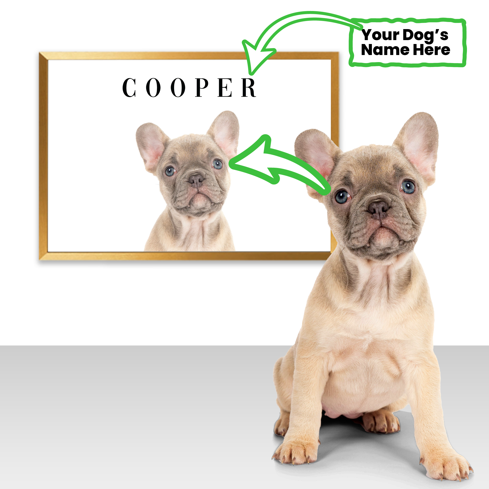 French Bulldog Cooper Personalized Framed Poster • Wall Decoration Durable Dog Item