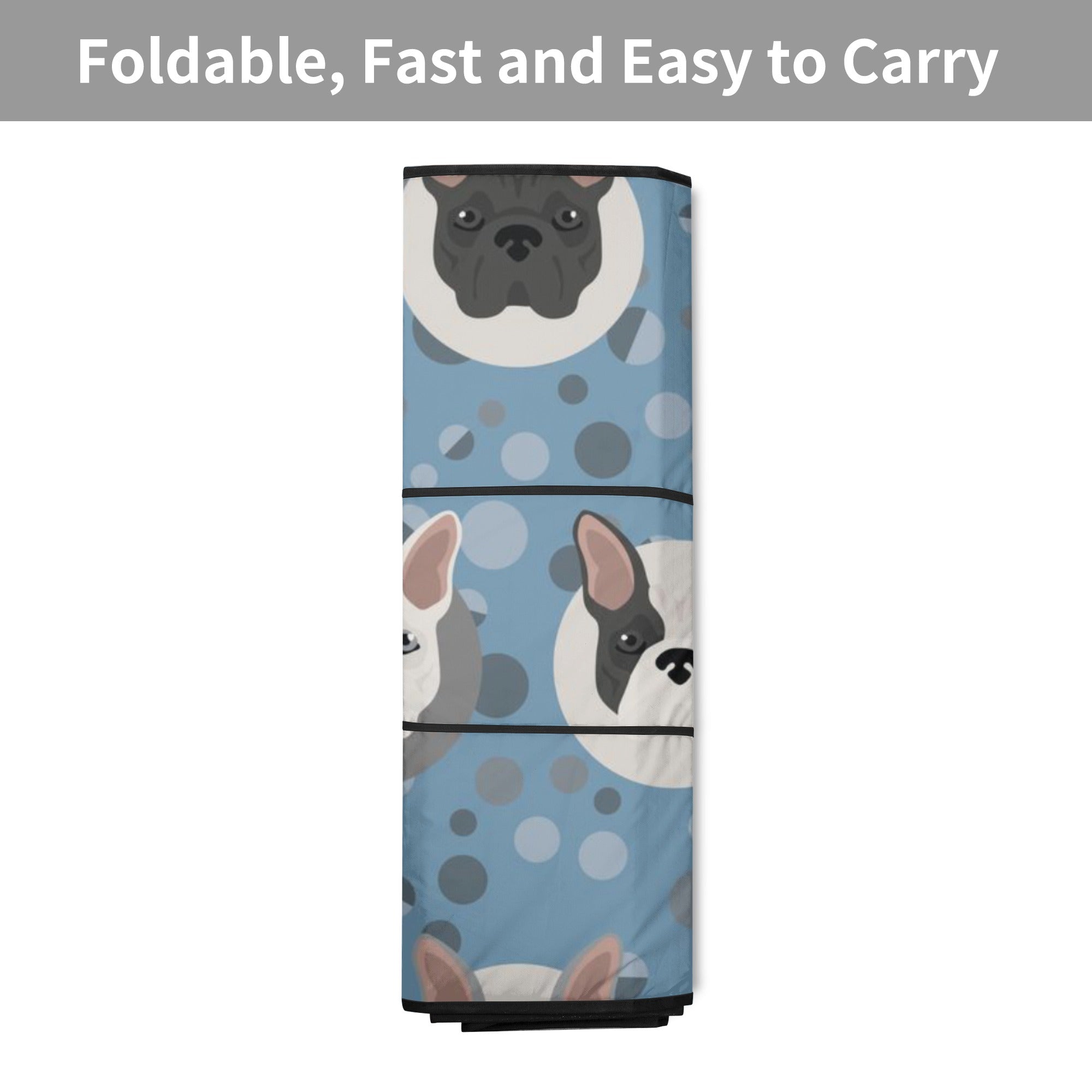 - Comfortable Car Auto Sun Shade For Frenchie Pups | Vet-recommended