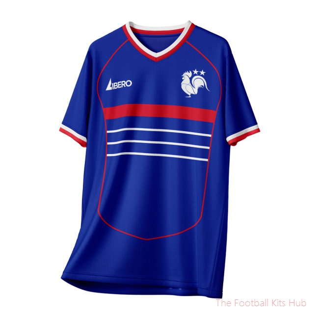 France 1998 Home Vintage Style Concept Shirt Adult Short Sleeve
