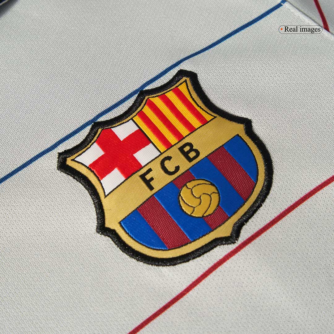 Retro 2003/04 Barcelona Away  Soccer Jersey Authentic Kit