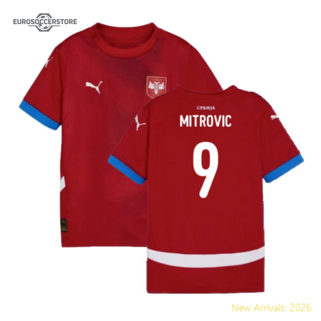 Football Team Kids Breathable Mitrovic Jersey 2024-2025 Tag-free