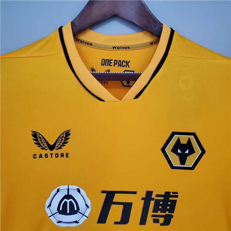 Wolverhampton Wanderers 21-22 Home Yellow Soccer Jerseys Football