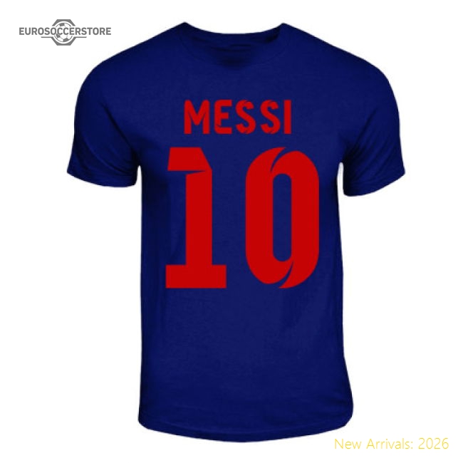 Lionel Messi Barcelona Hero T-Shirt (Navy) In Multiple Sizes
