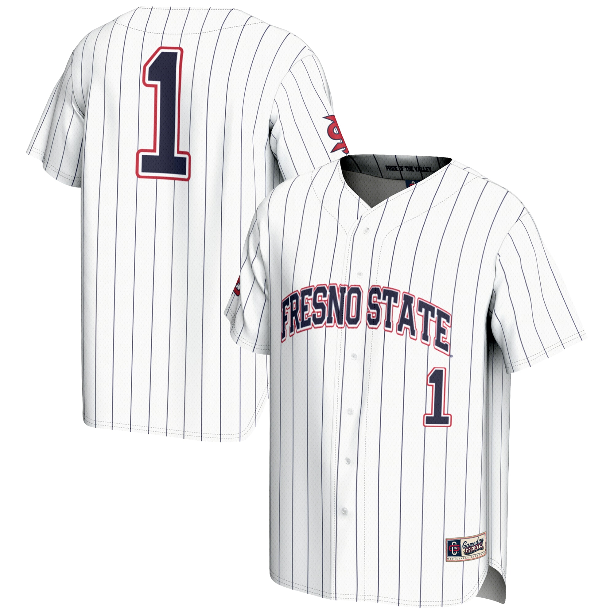 [NJP] Fresno State Bulldogs GameDay Greats Youth Lightweight Baseball Jersey - White