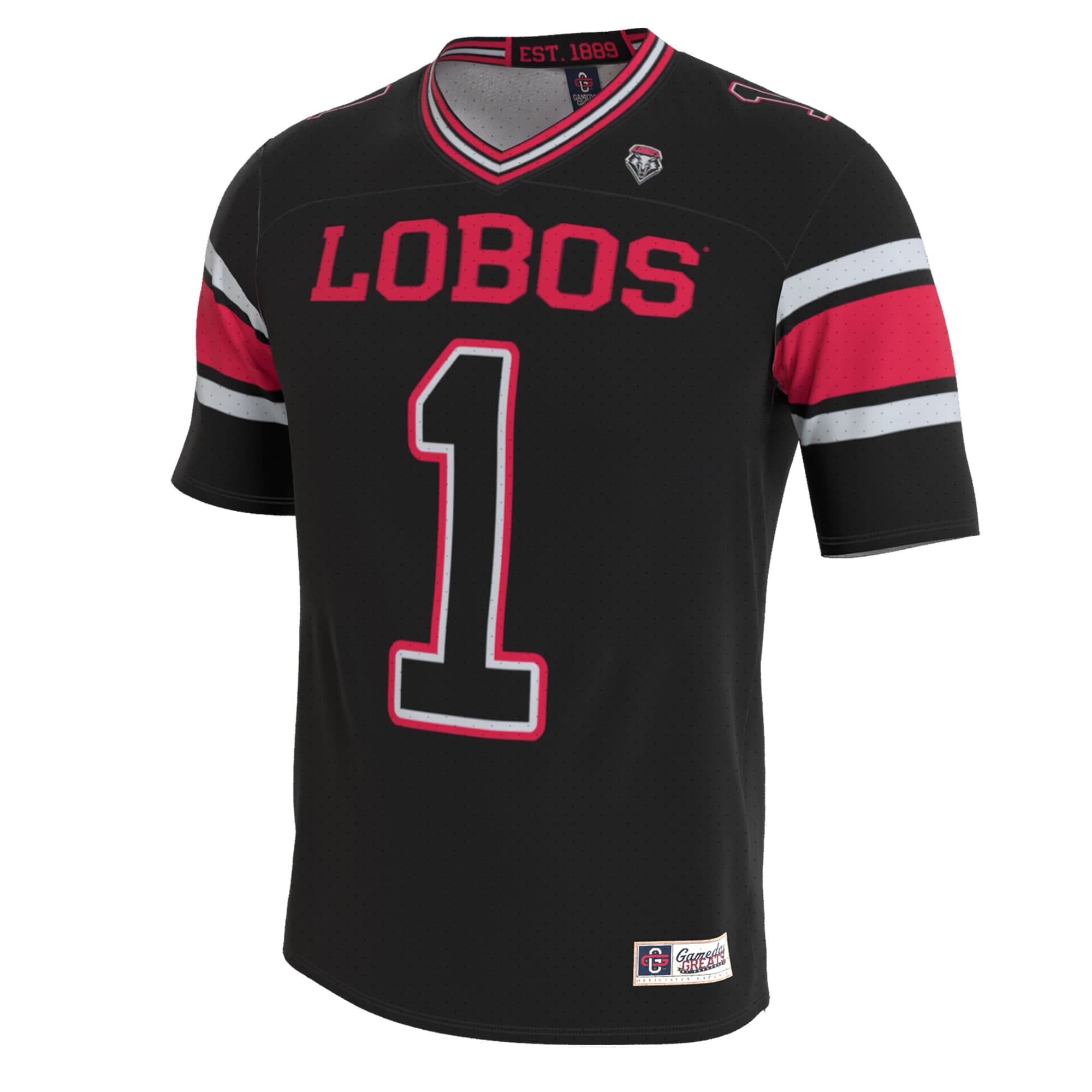 New Mexico Lobos GameDay Greats Unisex Lightweight Collegiate Football Blackout Fashion 26/27 Football Jersey