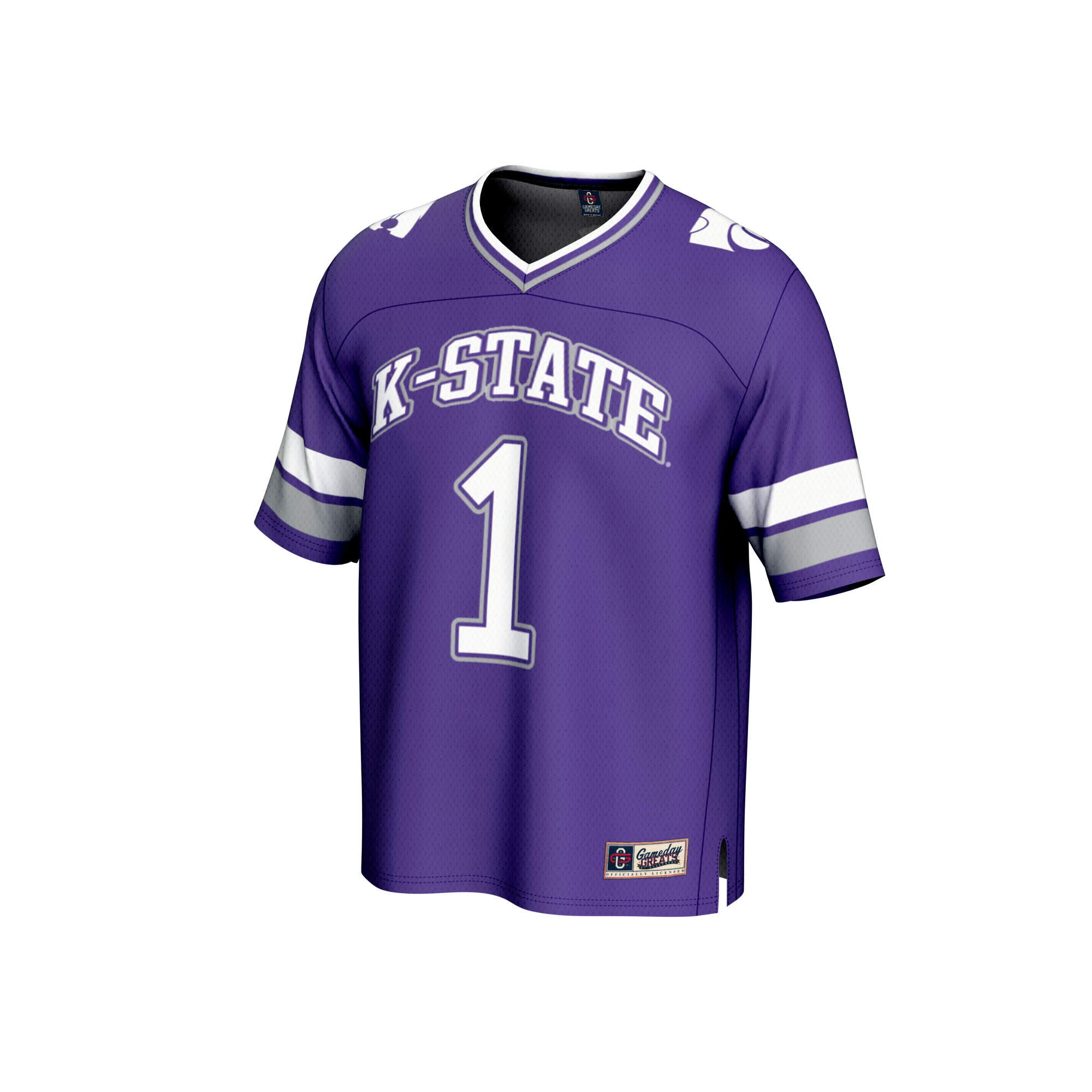 [DDG] Kansas State Wildcats GameDay Greats Youth Lightweight Collegiate Football Fashion Jersey - Purple
