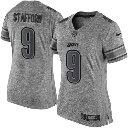 NFL D L Lions #9 Matthew Stafford Gray Limited Jersey - High Quality